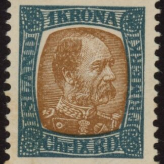 1902  Iceland  SG.53 King Christian IX   1k brown & dull blue. M/M