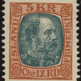 1902  Iceland  SG.55 King Christian IX   5k slate & chestnut . M/M