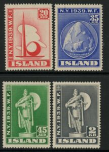 1939 Iceland SG.238-41 New York World Fair. set 4 values LM/M