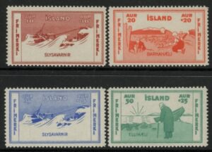 1933 Iceland SG.201-4 Philanthropic Assoc. U/M (MNH)
