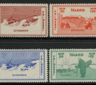 1933  Iceland  SG.201-4 Philanthropic Assoc. U/M (MNH)