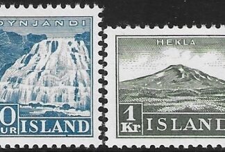 1935  Iceland  SG.214-5 Dynjandi Falls & Mt.Hekla. M/M