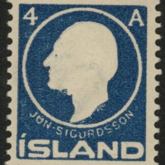 1911 Iceland SG.98 Birth Centenary of Jon Sigurdssen. Historian. 4a blue. LM/M