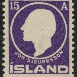 1911 Iceland SG.100  Birth Centenary of Jon Sigurdssen. Historian. 15a violet. LM/M