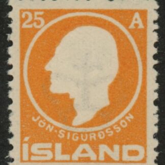 1911 Iceland SG.101  Birth Centenary of Jon Sigurdssen. Historian. 25a orange. LM/M