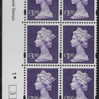 Y1802 (UC16)  Enschéde £3.00 dull violet  Cyld. 1dot (3)  U/M (MNH)