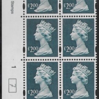 Y1801 (UC15)  Enschéde £2.00 dull blue  Cyld. 1 no dot (7)  U/M (MNH)