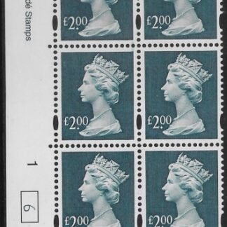 Y1801 (UC15)  Enschéde £2.00 dull blue  Cyld. 1 no dot (6)  U/M (MNH)