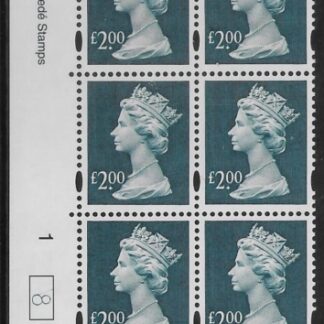 Y1801 (UC15)  Enschéde £2.00 dull blue  Cyld. 1 no dot (8)  U/M (MNH)