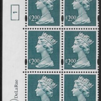 Y1801 (UC19) De La Rue £2.00 dull blue  Cyld. 1 no dot (1)  U/M (MNH)