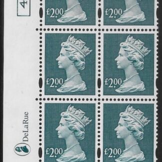 Y1801 (UC19) De La Rue £2.00 dull blue  Cyld. 1 no dot (4)  U/M (MNH)