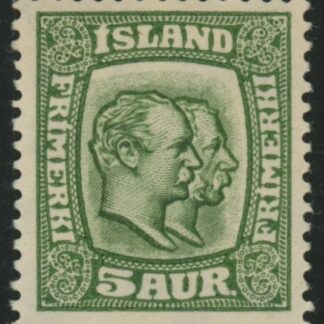 1914 Iceland SG112 5a green mounted mint
