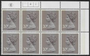 X998 (UG48)  Waddington 20p  dull purple. Cyld. 2A 2B  no dot. phos.2  U/M (MNH)
