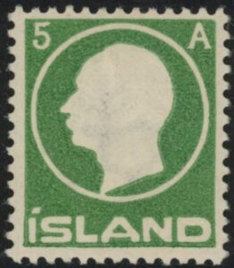 1912 Iceland SG.102 King Frederick VIII 5a green mounted mint