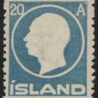 1912 Iceland SG.104 King Frederick VIII  20a pale blue mounted mint