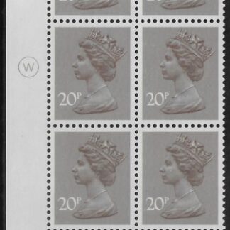 X999 (UG49)  Waddington 20p  dull purple. Cyld. 16A 11B   dot   U/M (MNH)