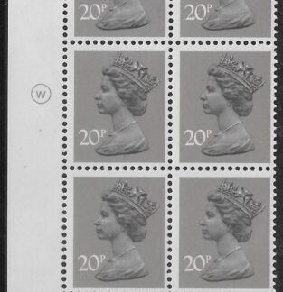 X999 (UG49)  Waddington 20p  dull purple. Cyld. 23A 15B dot. (shade 2)  U/M (MNH)