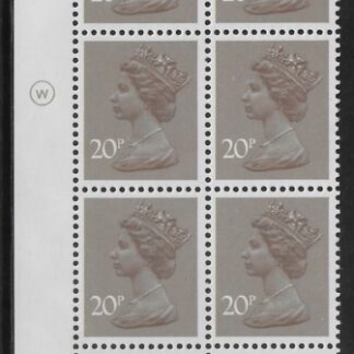 X999 (UG49)  Waddington 20p  dull purple. Cyld. 18A 12B dot. U/M (MNH)