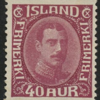 1932  Iceland  SG.190. 40a claret mounted mint