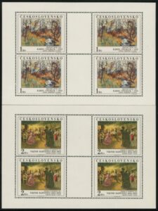 1984  Czechoslovakia  SG.2757-61 Art 18th series set of 5 values in sheetlets of 4  U/M (MNH)