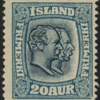 1914 Iceland SG.115 King Christian X 20a blue mounted mint