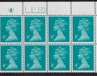 X997 (UG13)  Waddington 4p greenish blue Cyld. 11a 9b  no dot.  U/M (MNH)