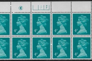 X997 (UG13)  Waddington 4p greenish blue Cyld. 8a 6b  dot.  U/M (MNH)