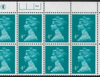 X996 (UG12)  Waddington 4p greenish blue Cyld. 2,1 phos 2  no dot.  U/M (MNH)