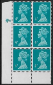 X1002 (UG14) Questa 4p greenish blue Cyld. Q5 U/M (MNH)