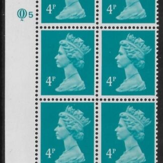X1002 (UG14)  Questa 4p greenish blue Cyld. Q5 U/M (MNH)