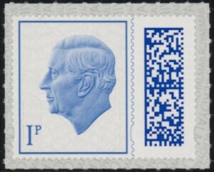 V5100  1p blue M23L (from sheet) U/M (MNH