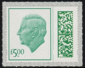 V5240  £5.00  bluish green M23L (from sheet) U/M (MNH