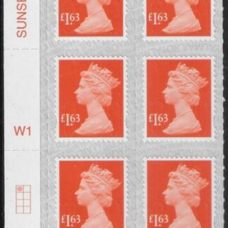 U2949a £1.63 orange M20L cyld. W1 grid position R1 C1  SBP T3 s/L  Walsall U/M (MNH)