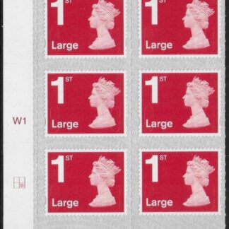 U3003  1st Large brt. scarlet.  M19L  cyld. W1  grid position R2  C2  SBP T2 L/s  Walsall  U/M (MNH)