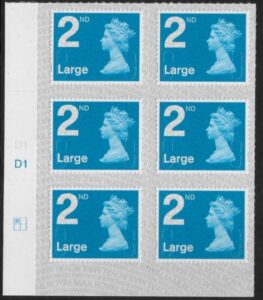 U3000  2nd Large. blue 2B  M17L cyld. D1  grid position R1  C1 SBP  L/s  DLR  U/M (MNH)