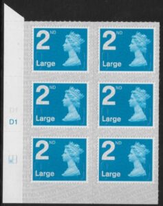 U3000  2nd Large. blue 2B  M17L cyld. D1  grid position R2  C1  SBP  L/s  DLR  U/M (MNH)