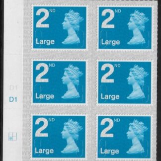 U3000  2nd Large. blue 2B  M17L cyld. D1  grid position R2  C1  SBP  L/s  DLR  U/M (MNH)