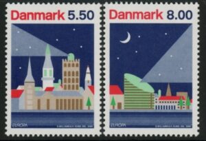 2009 Denmark SG.1553-4 Europa Astronomy Set of 2 values U/M (MNH)