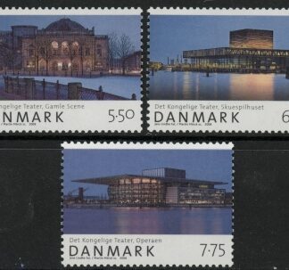 2008 Denmark SG.1512-4 New Royal Danish Playhouse Set of 3 values U/M (MNH)