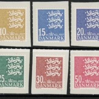 2010 Denmark SG.1331-6 Arms Self Adhesive set of 6 Values U/M (MNH)