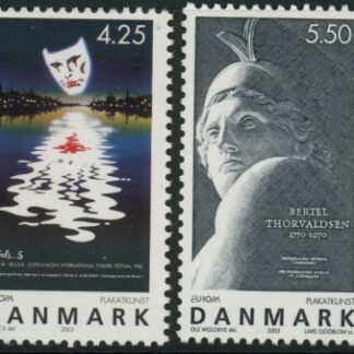 2002 Denmark SG.1294-5 Europa Poster Art Set of 2 values U/M (MNH)