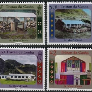 2023 Tristan Da Cunha. SG.1368-71 100th Anniversary of St. Mary's Church. set 4 values U/M (MNH)