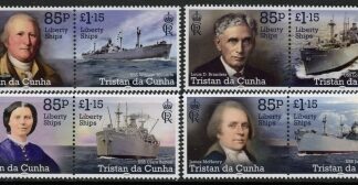 2023 Tristan Da Cunha. SG.1360-7 Visiting US Liberty Ships. set 8 values U/M (MNH)