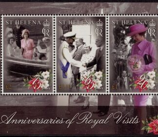 2022 St Helena. MS.1329  Anniversaries of Royal Visits. mini sheet U/M (MNH)