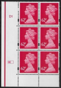 Y1731 (-)  62p rosine DLR   cyl.D1 left  U/M (MNH)