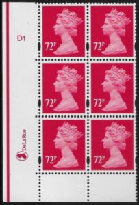 Y1737 (U467) 72p rosine DLR cyl. D1 no dot U/M (MNH)