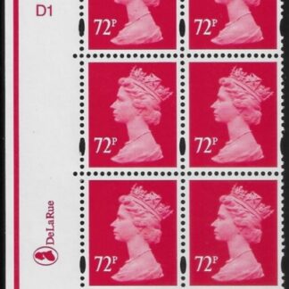 Y1737 (U467) 72p  rosine  DLR cyl. D1 no dot U/M (MNH)