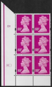 Y1740 (-) 88p magenta DLR cyld. D1 left U/M (MNH)