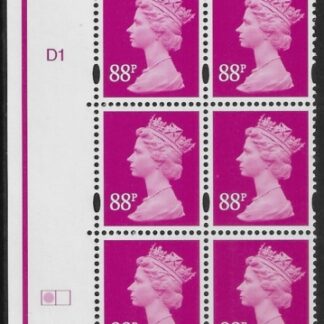 Y1740 (-)  88p  magenta DLR  cyld. D1 left U/M (MNH)