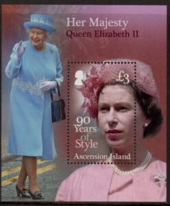 2016 Ascension MS.1249 90 years of Style mini sheet. U/M (MNH)